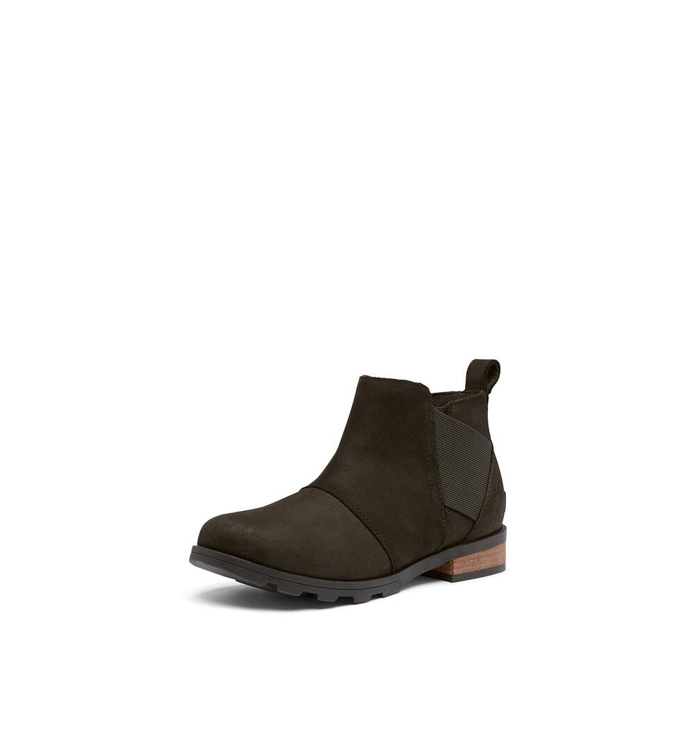 SOREL WOMEN'S EMELIE CHELSEA BOOT - LIGHT AND HEAVY RAIN - WATERPROOF - BLACK, B